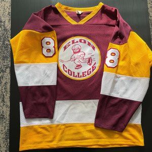 Elon College Mens Large Hockey Jersey with Fighting Christian with number 8